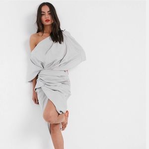 ASOS EDITION asymmetric midi dress